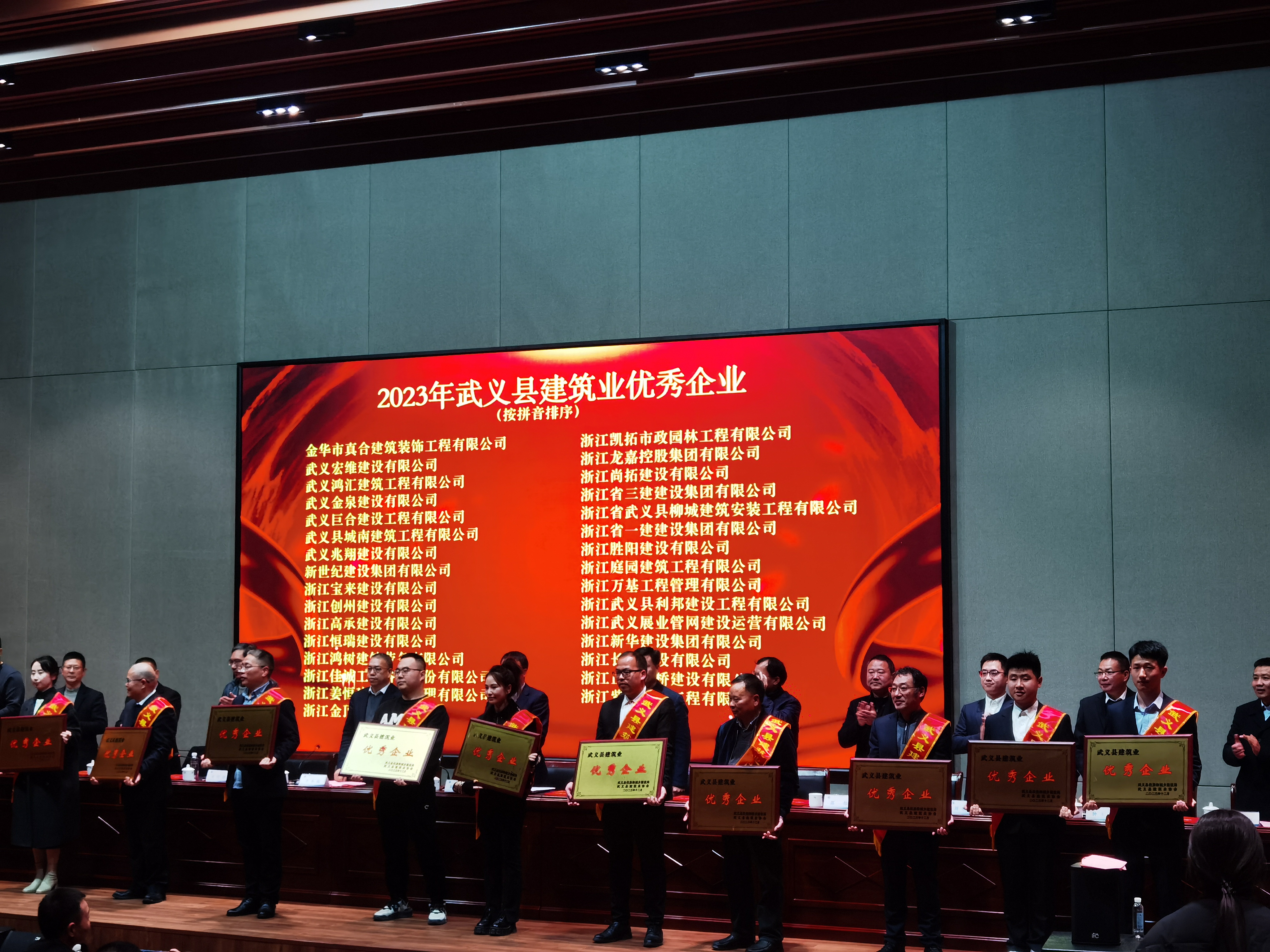 浙江一建，浙江一建榮獲武義縣建筑業(yè)優(yōu)秀企業(yè)等多項(xiàng)榮譽(yù).jpg
